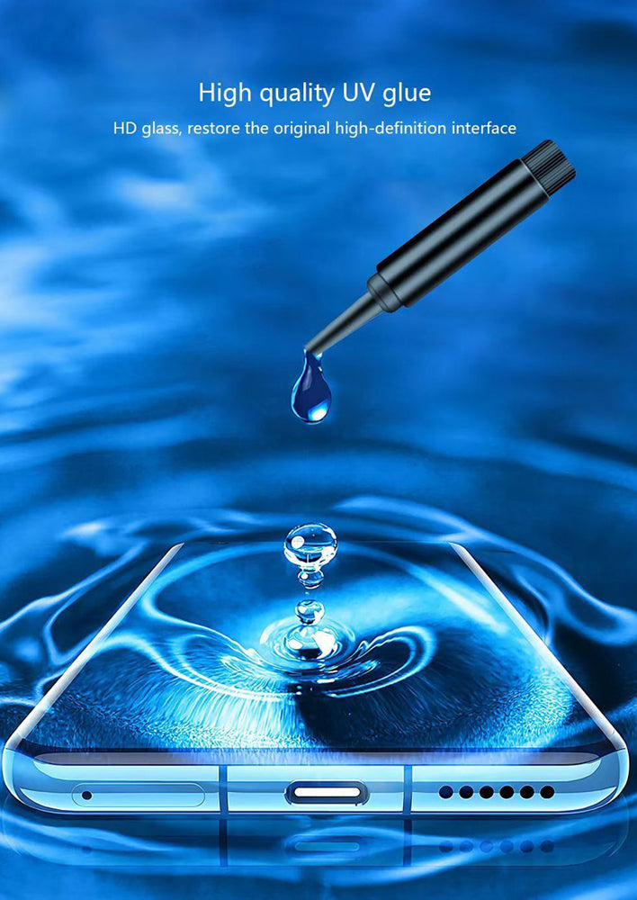 UV Curved Tempered Glass | Screen Guard With UV Light Screen Protector | Smooth Touch | HD Clarity | Quick Unlock - Oppo Series