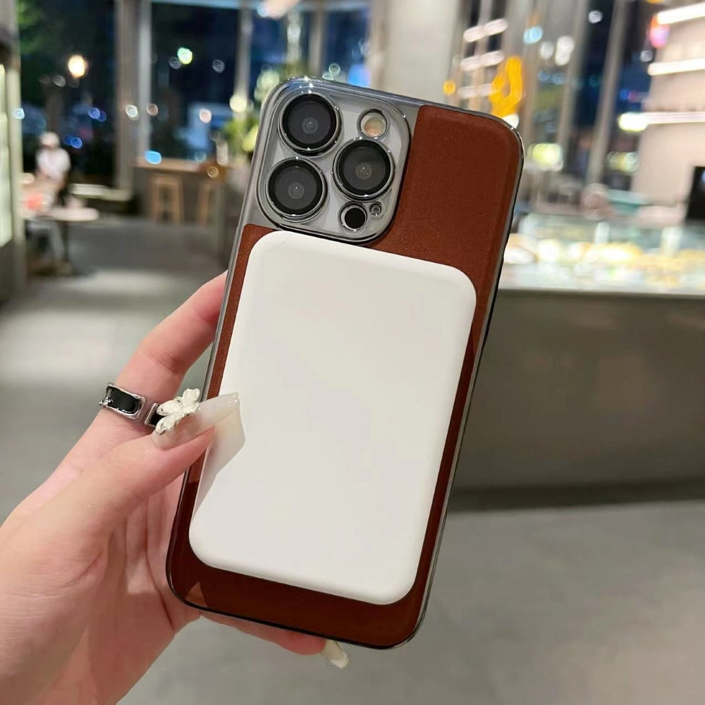 Magnetic Wireless Charge Shockproof Leather Phone Case - iPhone 15 Pro Max