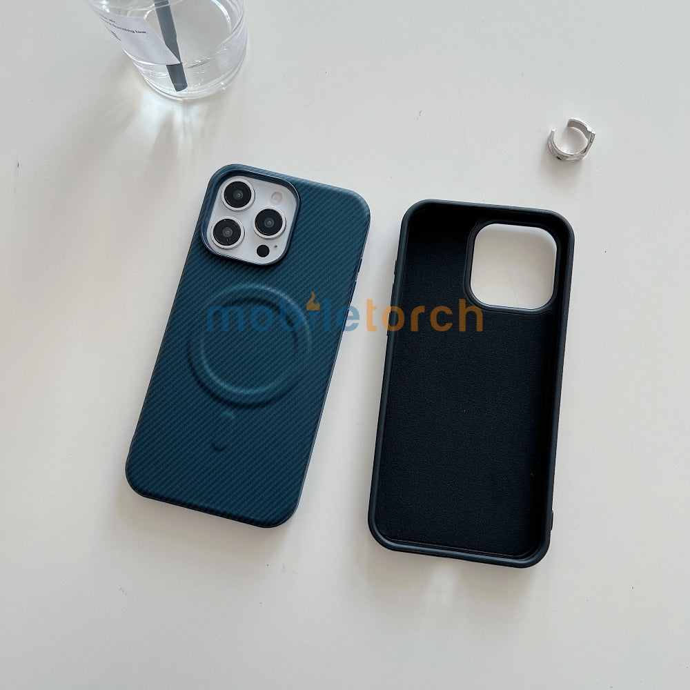 Magnetic Carbon Fiber Texture Shockproof Phone Case - OnePlus Nord 2