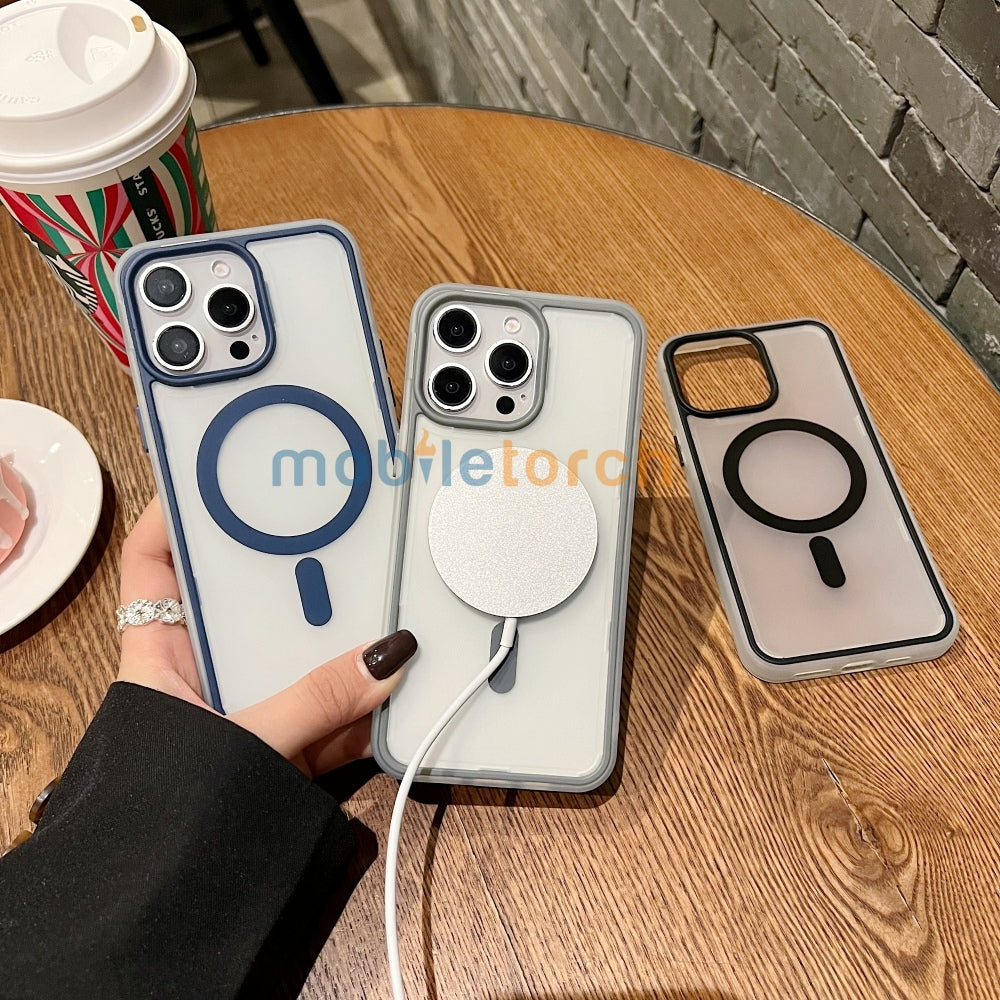 Magnetic Wireless Charging Smoke TPU (Matte) Phone Case - iPhone 14 Plus