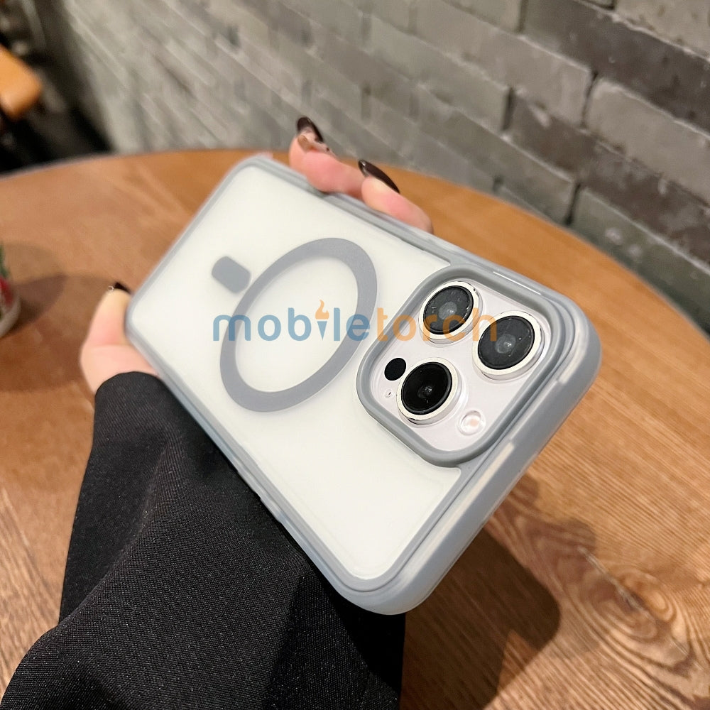Magnetic Wireless Charging Smoke TPU (Matte) Phone Case - iPhone 14 Plus