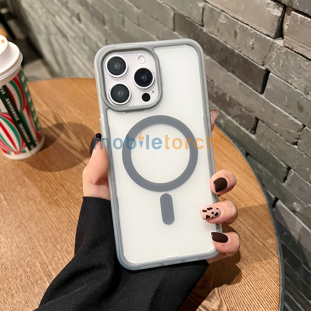 Magnetic Wireless Charging Smoke TPU (Matte) Phone Case - iPhone 14 Plus