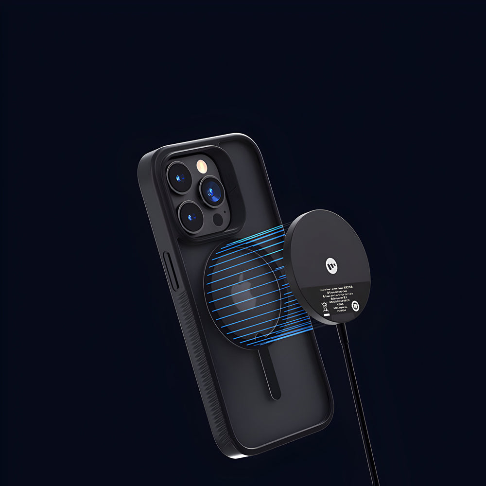 Transparent Magnetic Wireless Charging Anti-fall PC (Hard) Case - iPhone 15 Plus