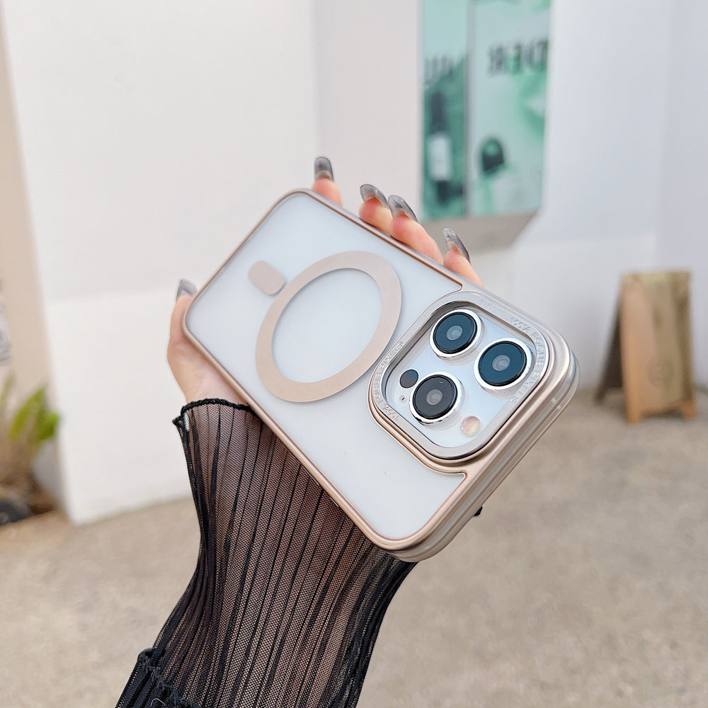 Metal Camera Frame Magsafe Phone Case