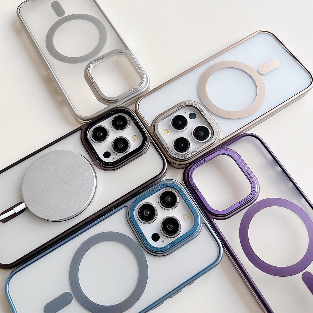 Metal Camera Frame Magsafe Phone Case