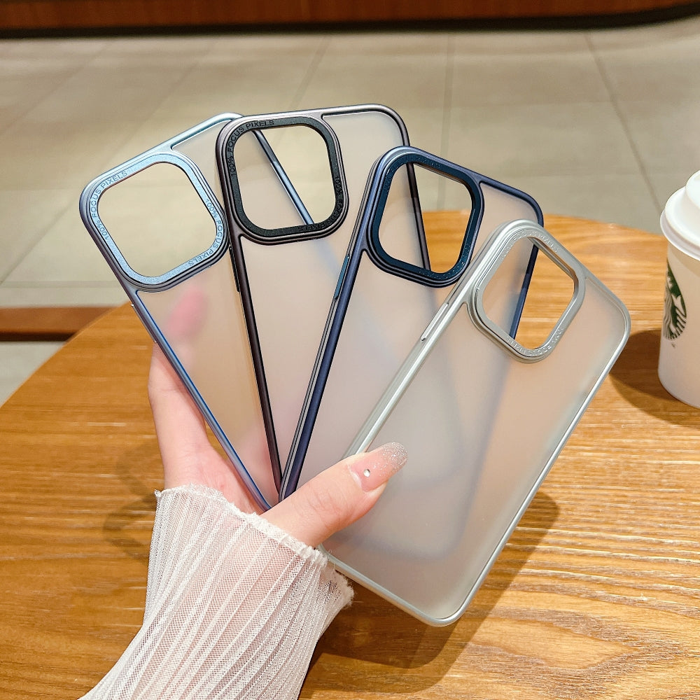 Metal Lens Protection Slim Matte Phone Case