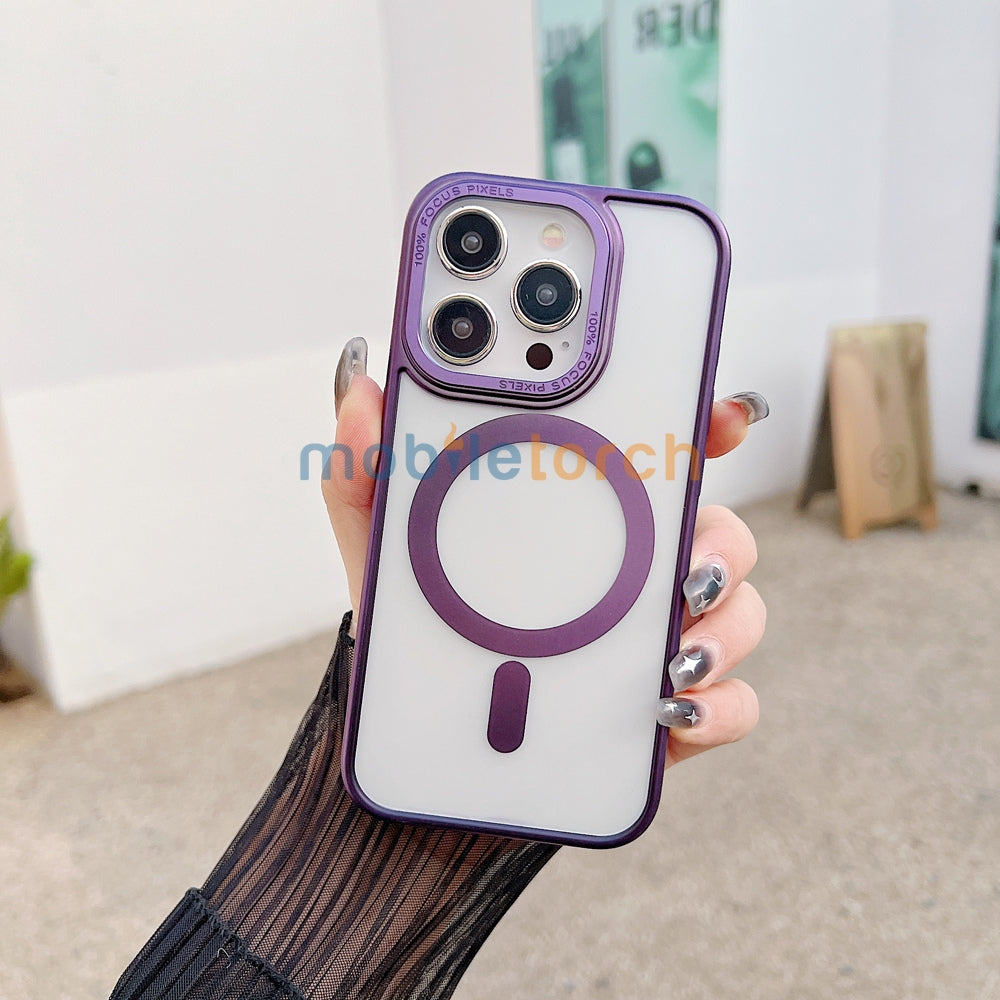 Metal Camera Frame Magsafe TPU (Soft) | PC (Hard) Phone Case - iPhone 12