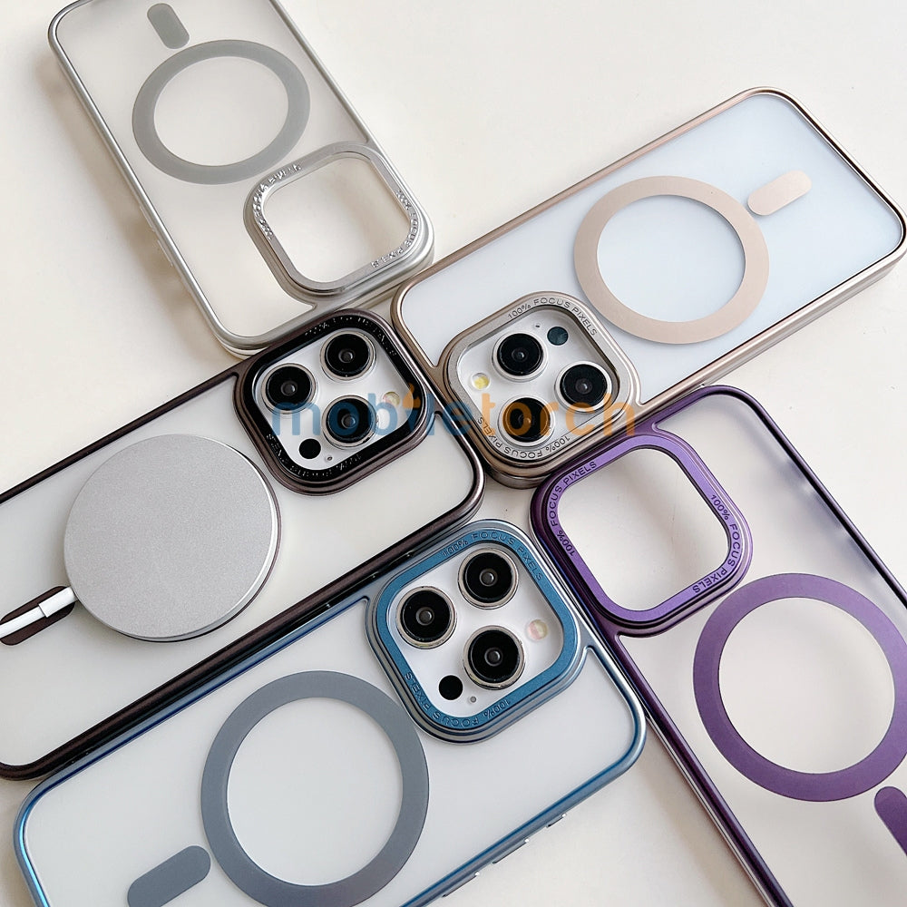 Metal Camera Frame Magsafe TPU (Soft) | PC (Hard) Phone Case - iPhone 12