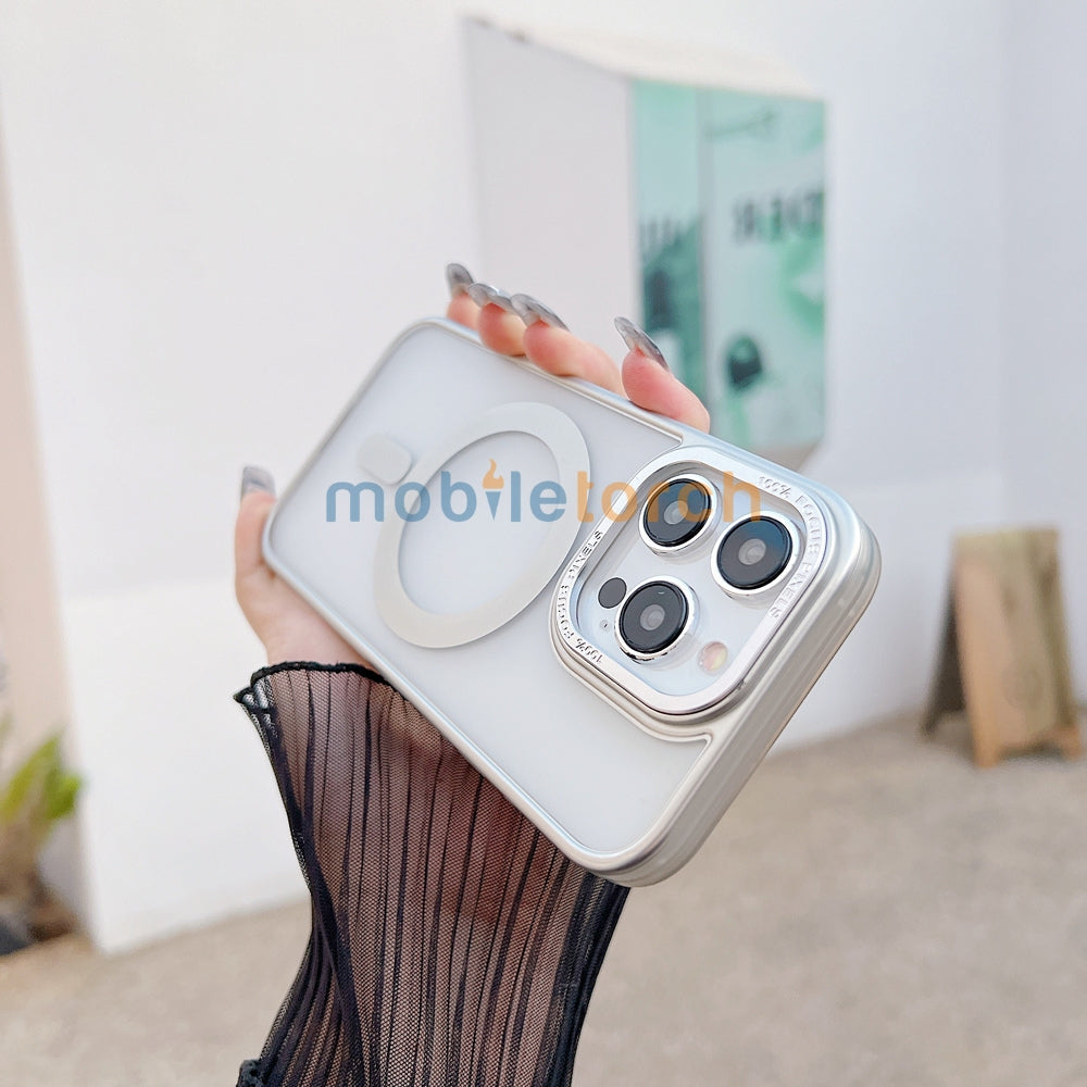 Metal Camera Frame Magsafe TPU (Soft) | PC (Hard) Phone Case - iPhone 12