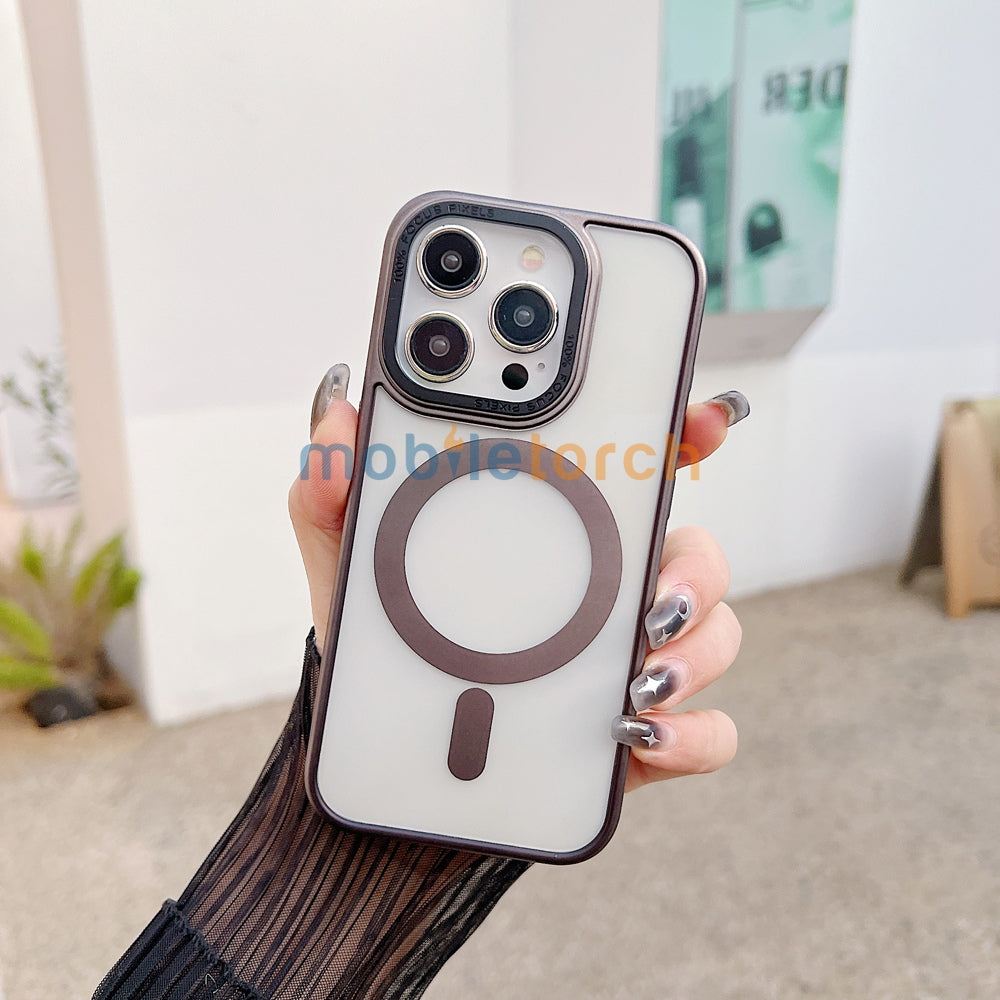 Metal Camera Frame Magsafe TPU (Soft) | PC (Hard) Phone Case - iPhone 12
