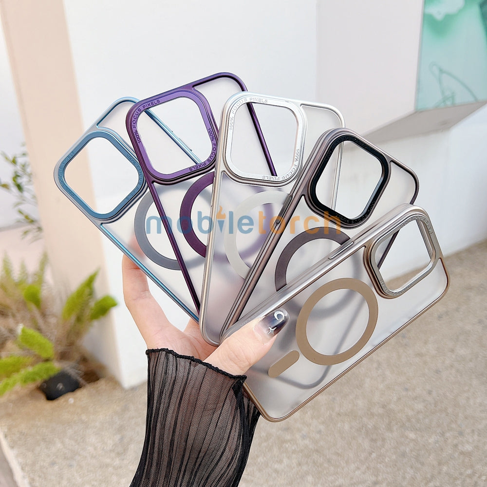 Metal Camera Frame Magsafe TPU (Soft) | PC (Hard) Phone Case - iPhone 12