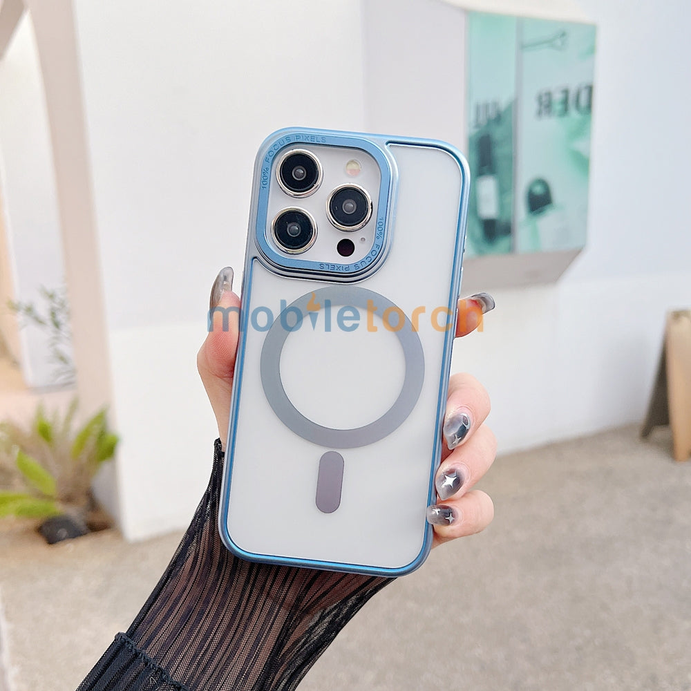 Metal Camera Frame Magsafe TPU (Soft) | PC (Hard) Phone Case - iPhone 12