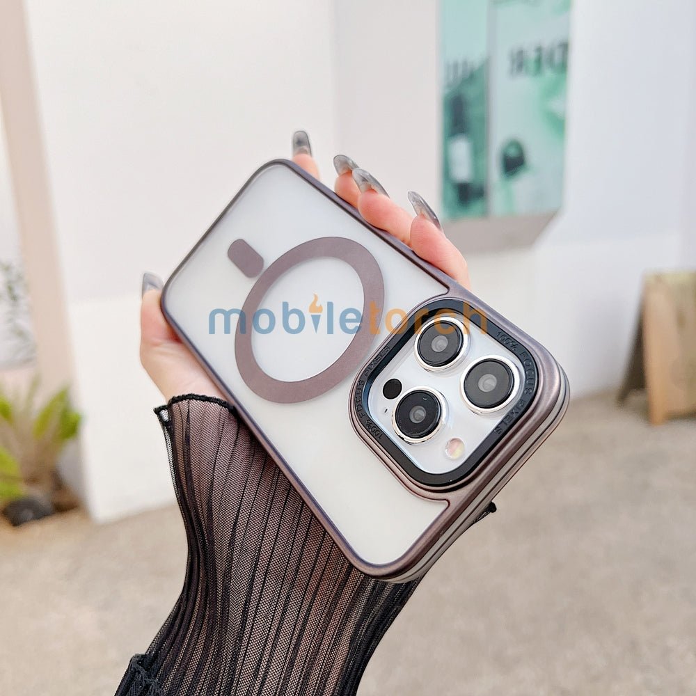 Metal Camera Frame Magsafe TPU (Soft) | PC (Hard) Phone Case - iPhone 12