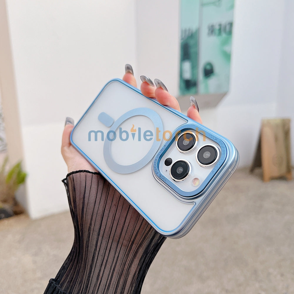 Metal Camera Frame Magsafe TPU (Soft) | PC (Hard) Phone Case - iPhone 12