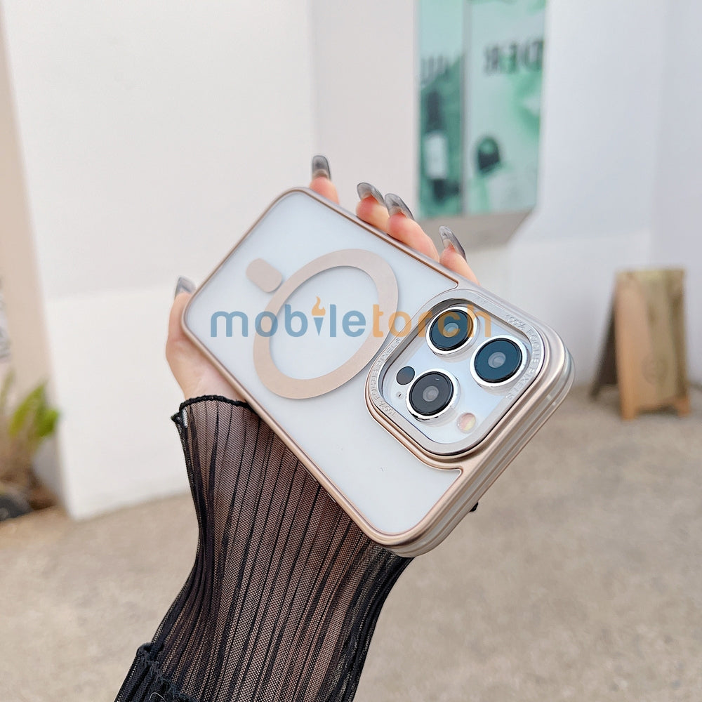 Metal Camera Frame Magsafe TPU (Soft) | PC (Hard) Phone Case - iPhone 12