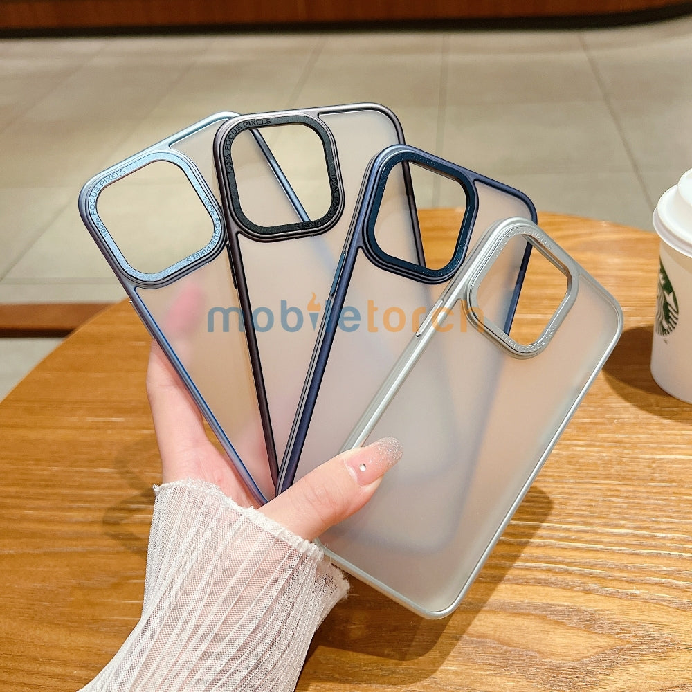Metal Lens Protection Slim Matte PC (Hard) Phone Case - iPhone 13