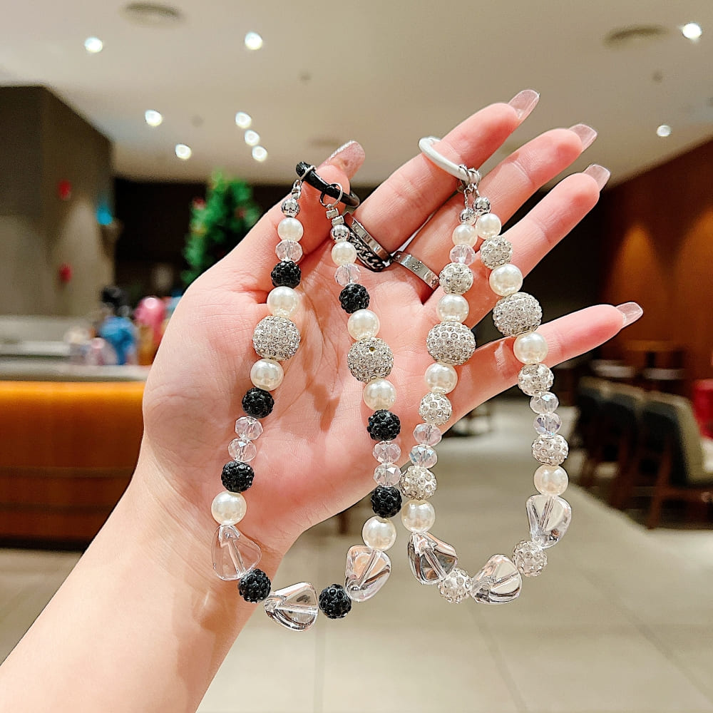 Midnight Pearl Phone Charm