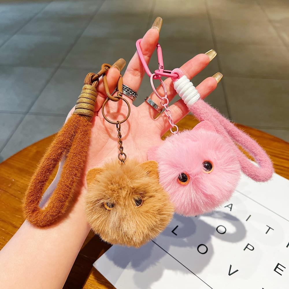Mini Fluff Ball Phone Charm | Keychain | Handbag Charm