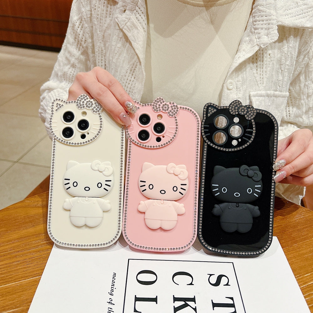Kitty Mirror Stand TPU (Soft) Phone Case - iPhone 15 Pro Max