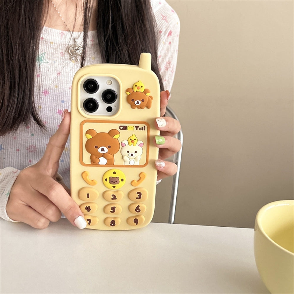 Mobile Shape Bear Silicone Protective Phone Case - iPhone 16 Pro Max
