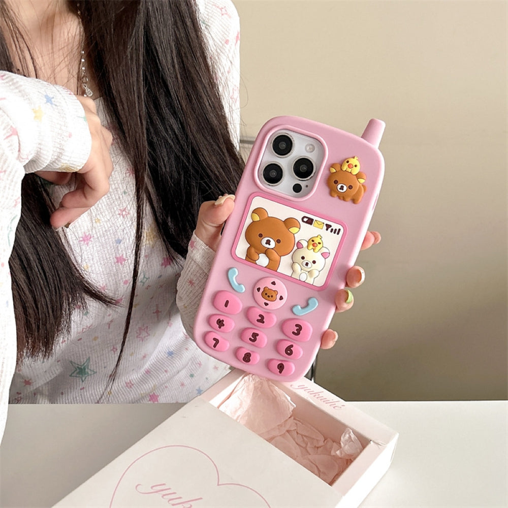 Mobile Shape Bear Silicone Protective Phone Case - iPhone 16 Pro Max