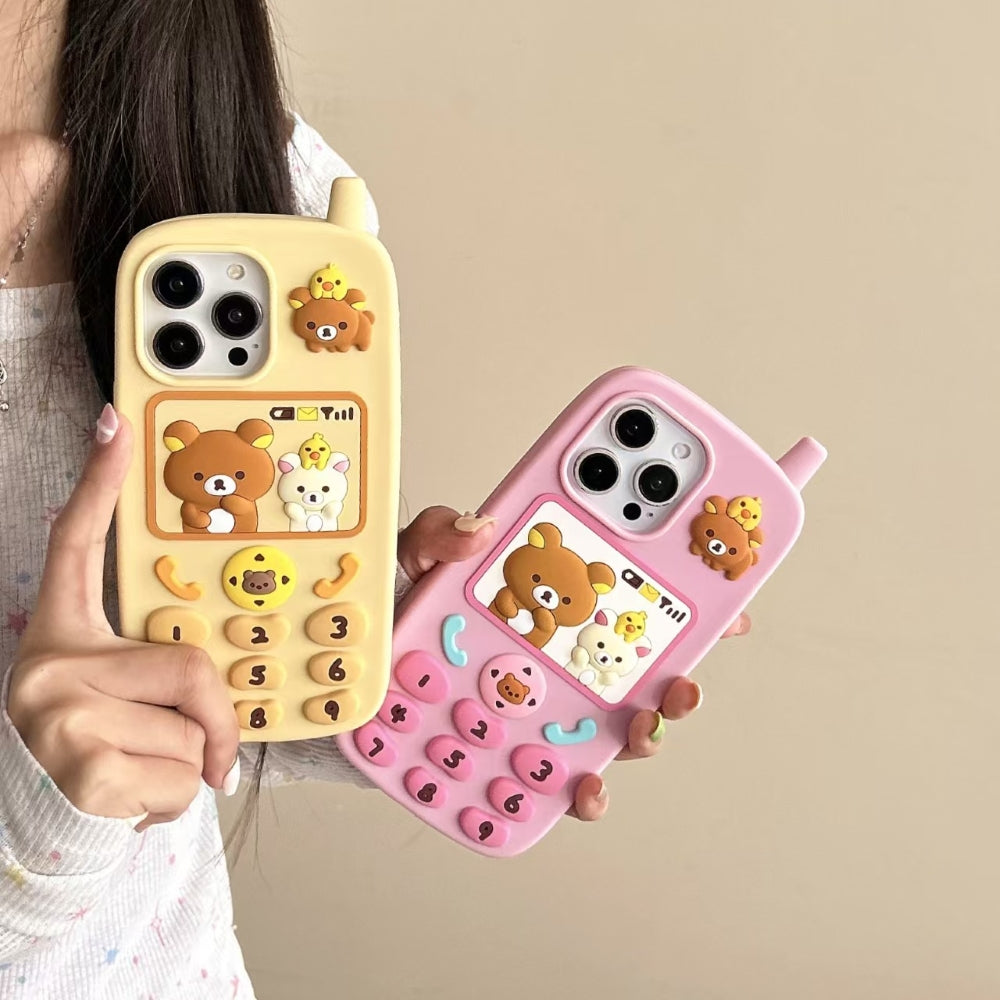 Mobile Shape Bear Silicone Protective Phone Case - iPhone 16 Pro Max