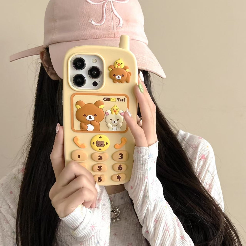 Mobile Shape Bear Silicone Protective Phone Case - iPhone 16 Pro Max