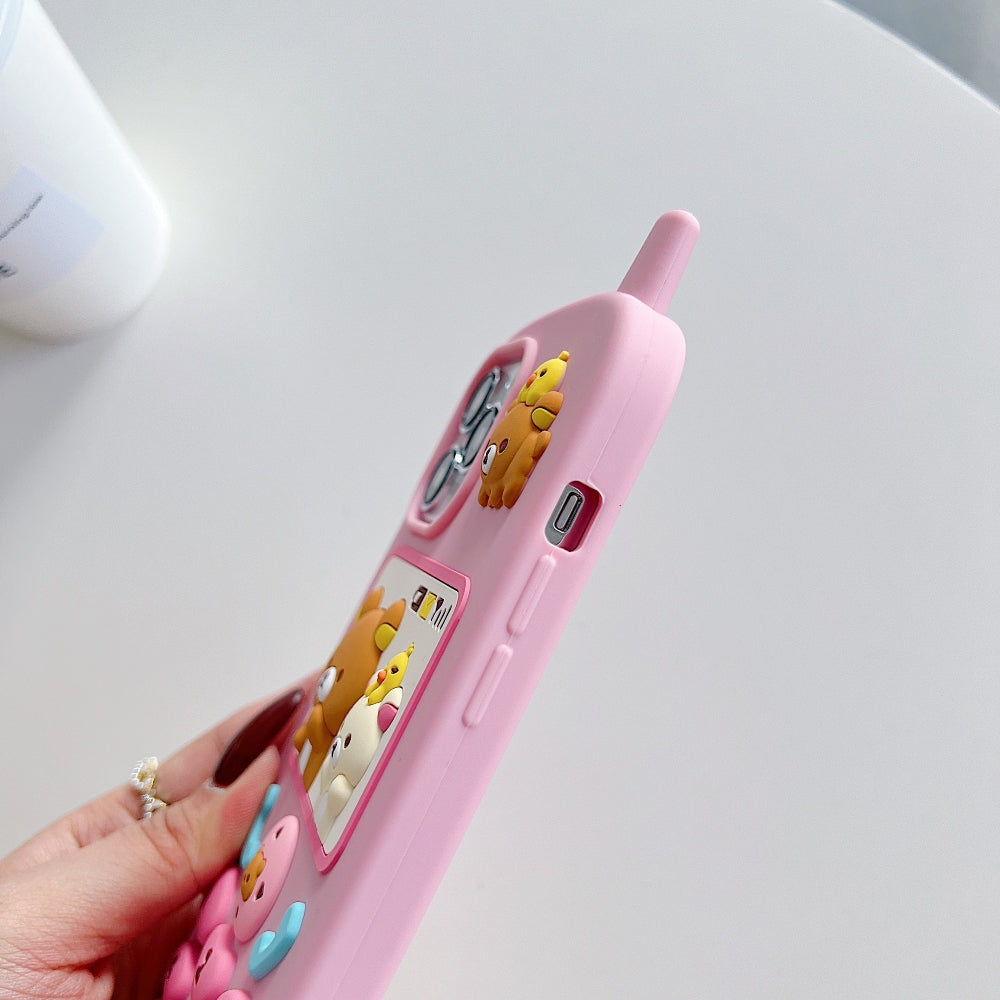 Mobile Shape Bear Silicone Protective Phone Case - iPhone 14 Pro