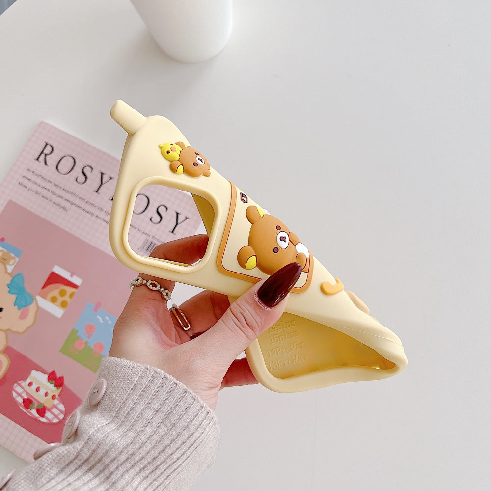 Mobile Shape Bear Silicone Protective Phone Case - iPhone 14 Pro