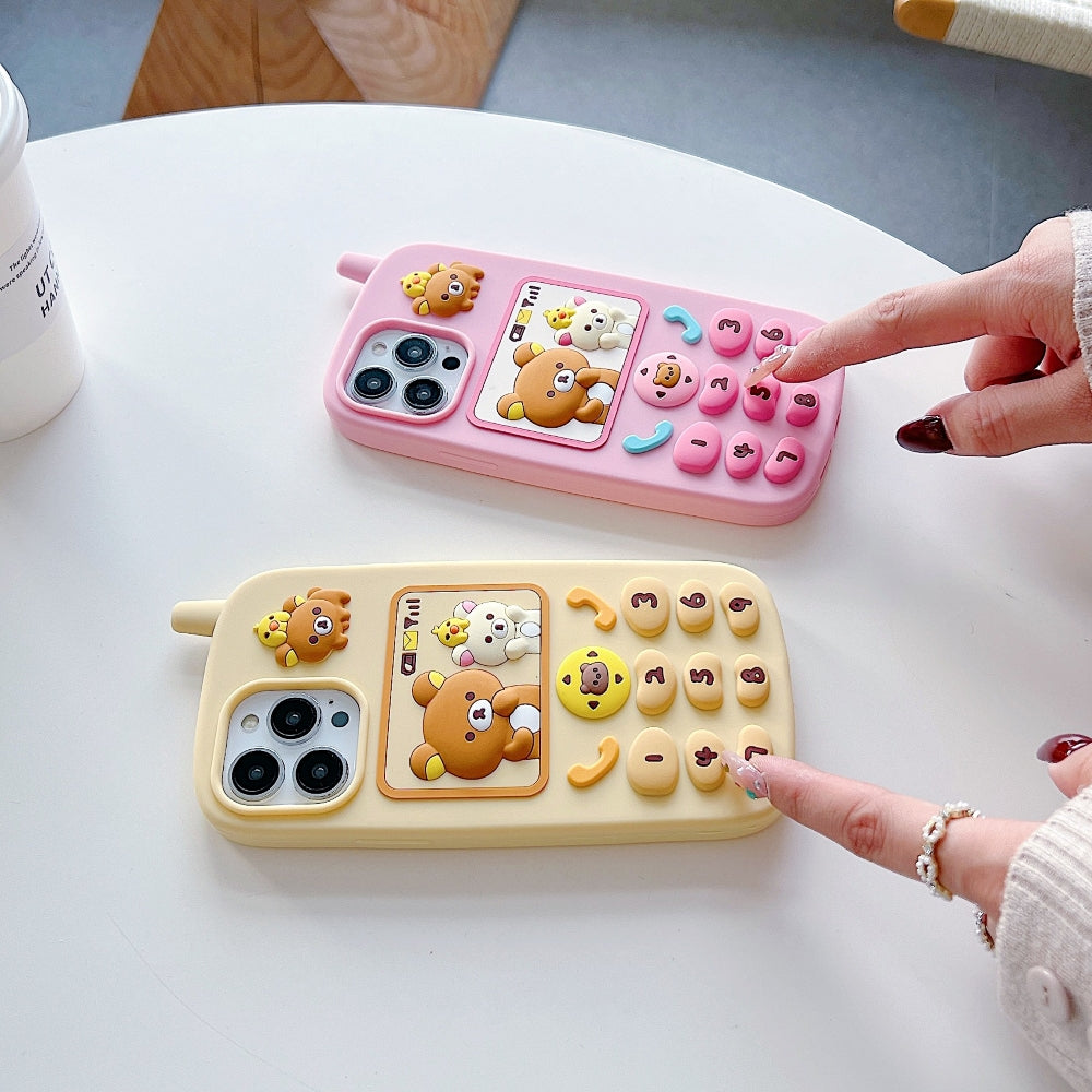 Mobile Shape Bear Silicone Protective Phone Case - iPhone 14 Pro