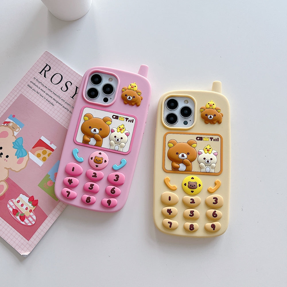 Mobile Shape Bear Silicone Protective Phone Case - iPhone 14 Pro