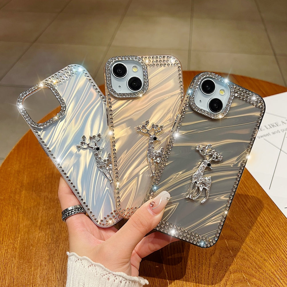 Mriga Charm with Shining Diamond Border Phone Case