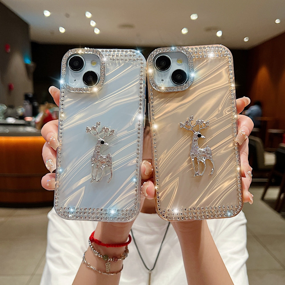 Mriga Charm with Shining Diamond Border Phone Case