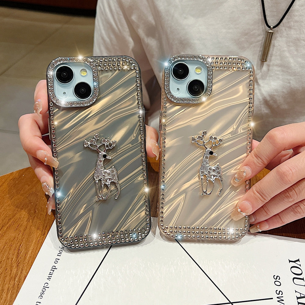 Mriga Charm with Shining Diamond Border Phone Case