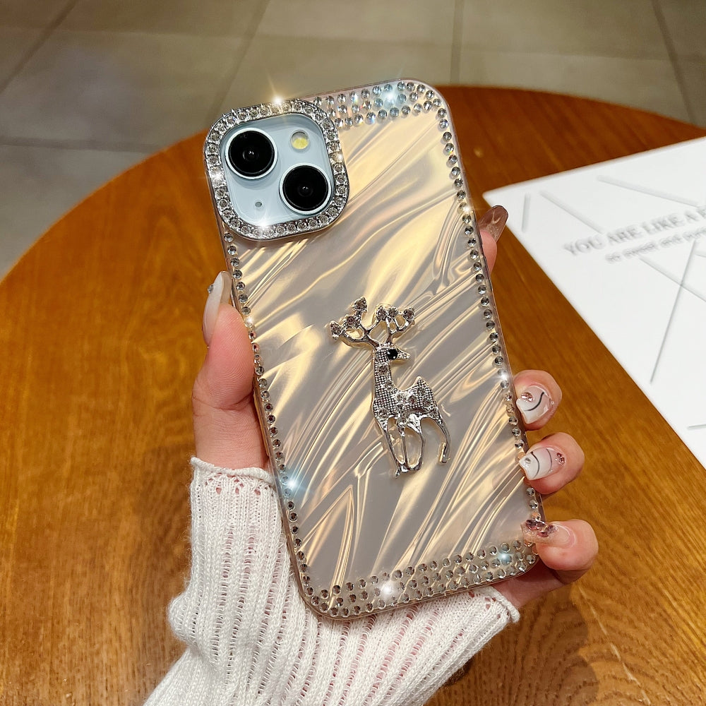 Mriga Charm with Shining Diamond Border Phone Case