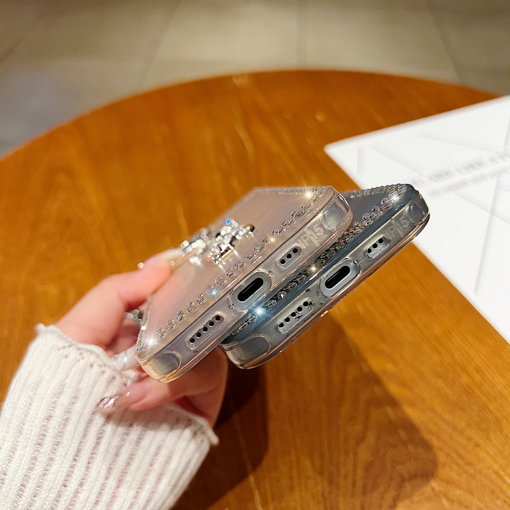 Mriga Charm with Shining Diamond Border Phone Case