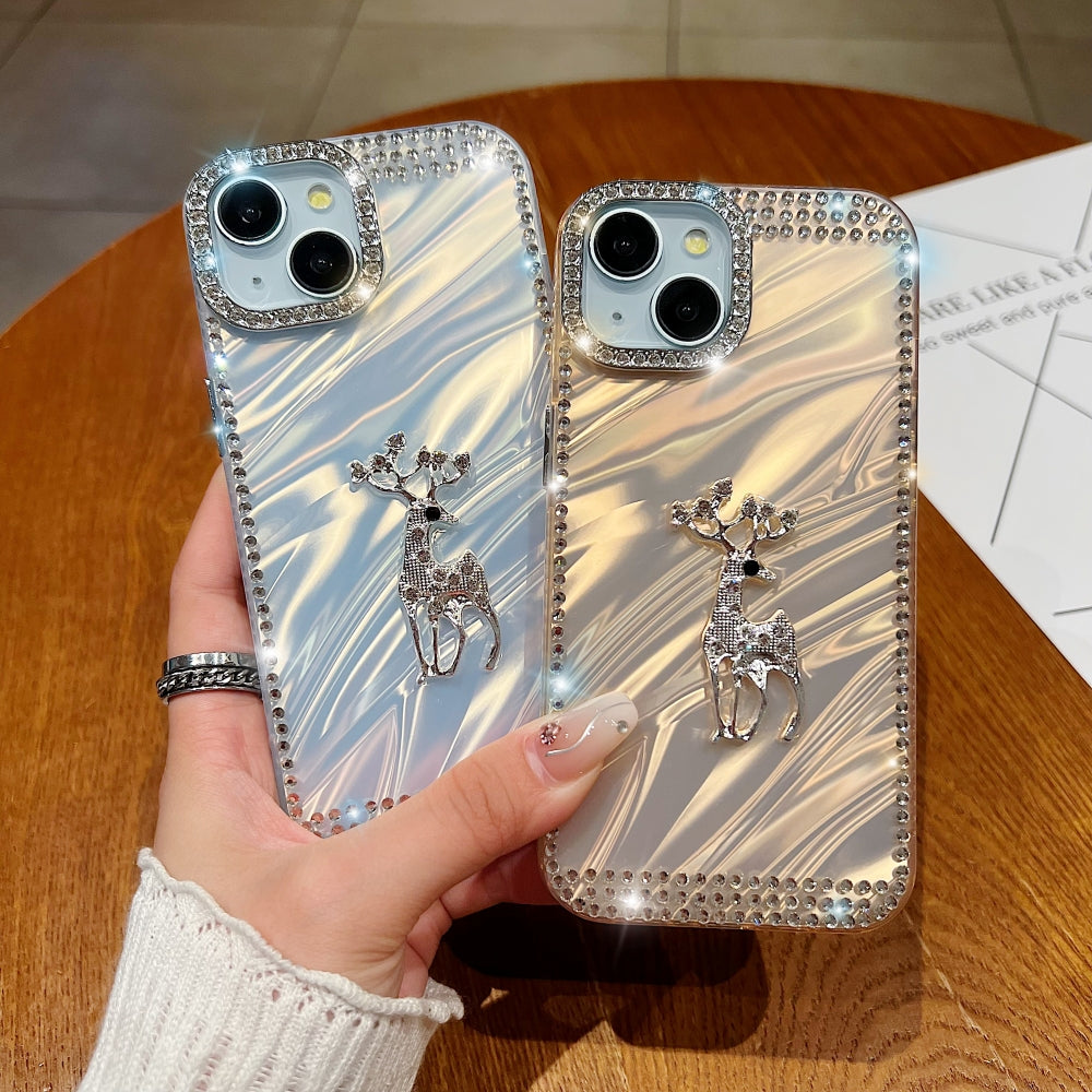 Mriga Charm with Shining Diamond Border Phone Case