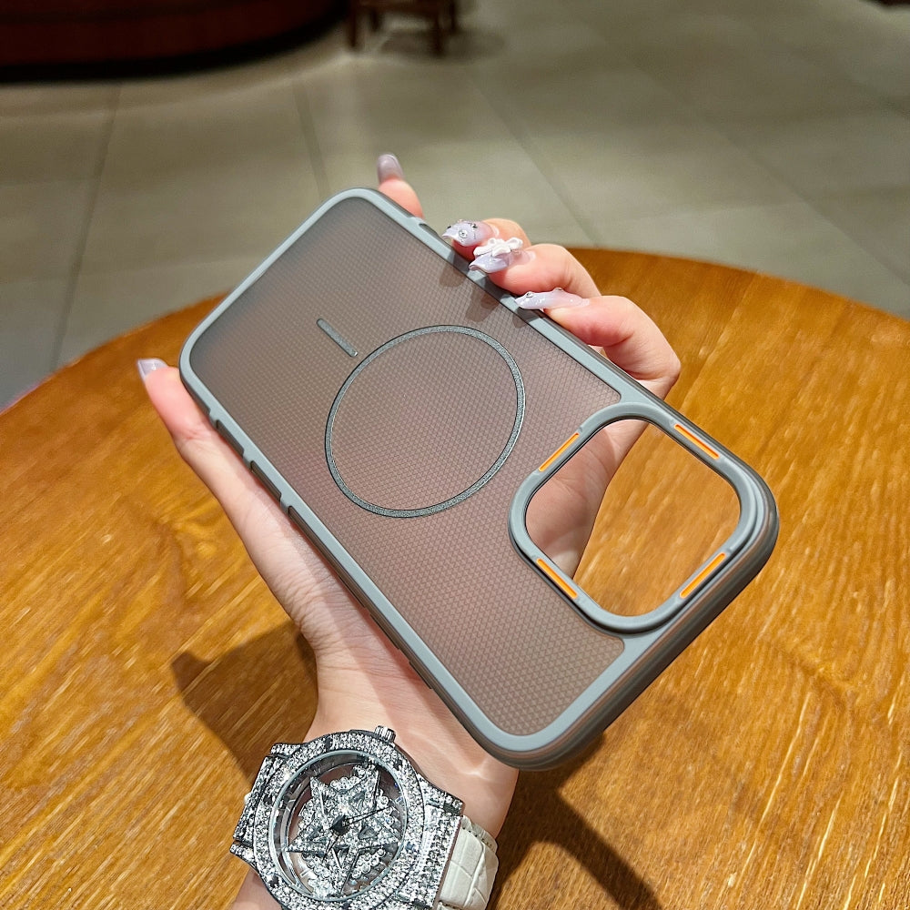 New Style Grid Pattern Fine Circle Magnetic Phone Case