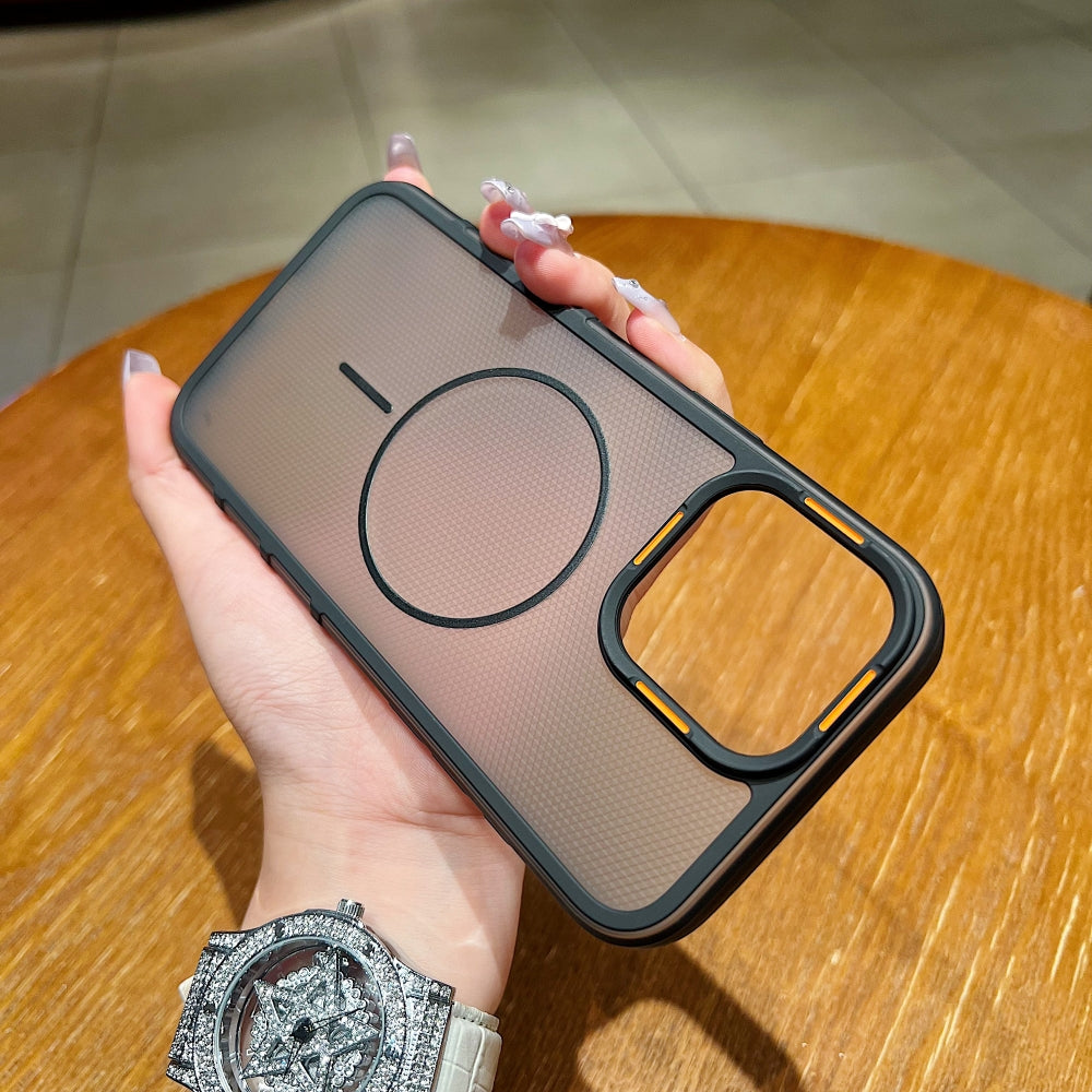 New Style Grid Pattern Fine Circle Magnetic Phone Case