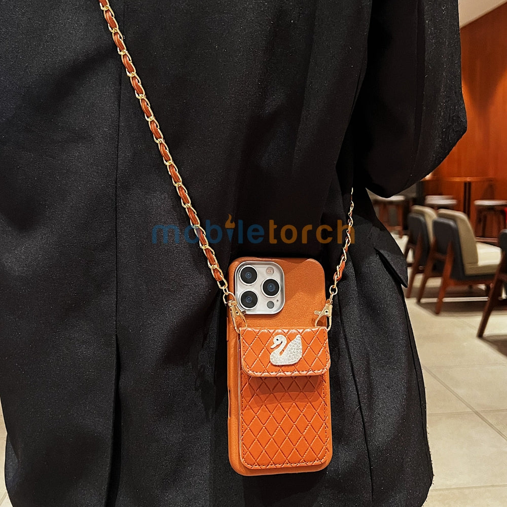 PU Leather Wallet with Lanyard Sling Phone Case | Mobile Cover - iPhone 16 Plus