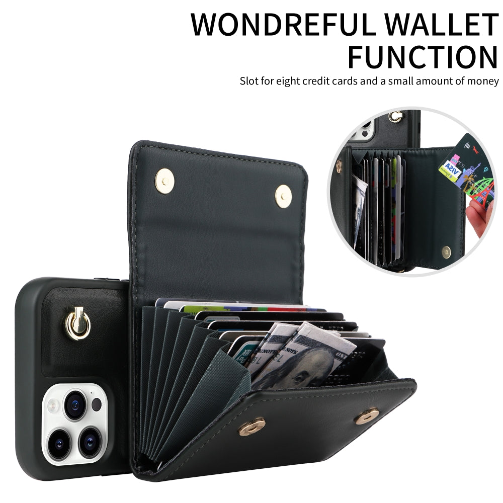 Phone Protective PU Leather Wallet Purse Case with Card Holder - iPhone 14 Plus
