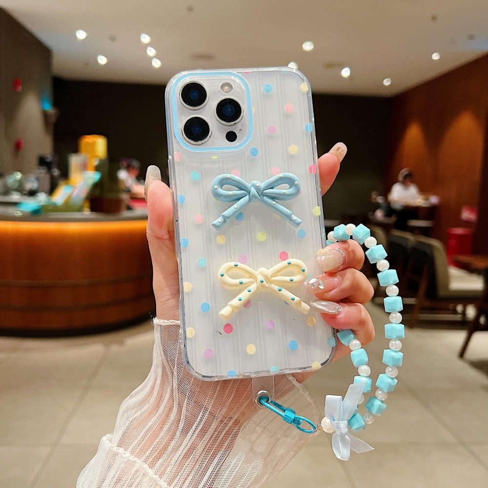 Polka Bow Chic Phone Case