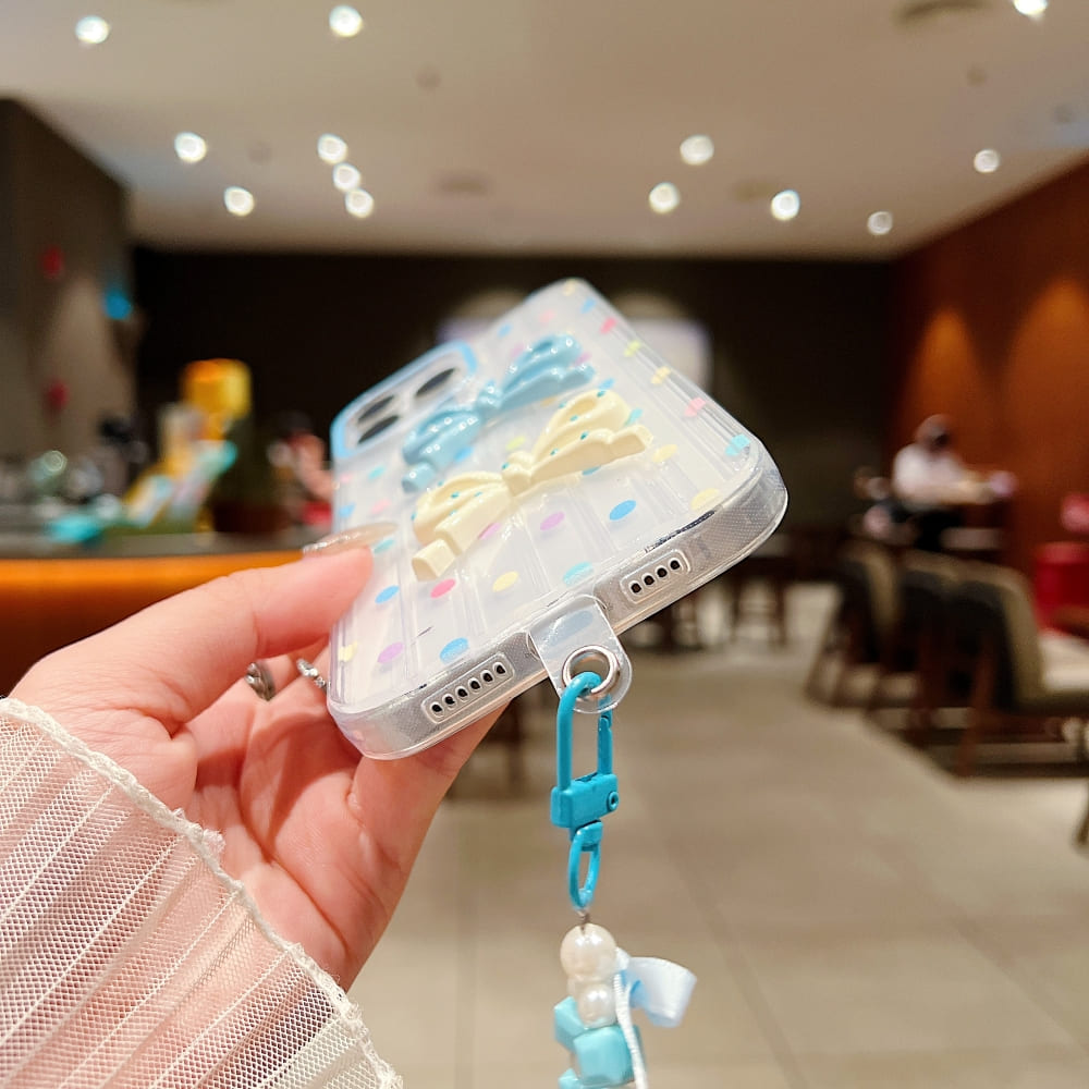 Polka Bow Chic Phone Case