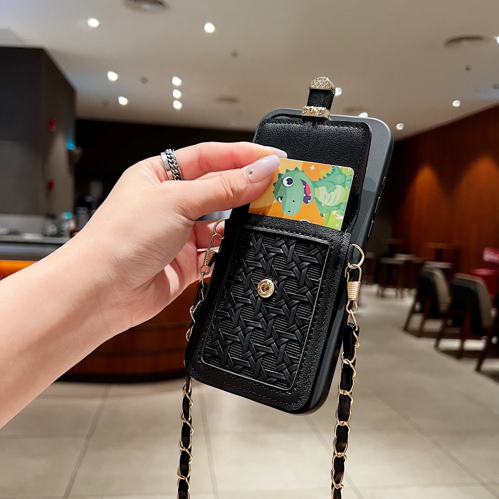 Portable Crossbody Strap Wallet Camera Protection Phone Case