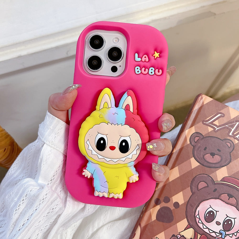 Rainbow Bunny Labubu Phone Case