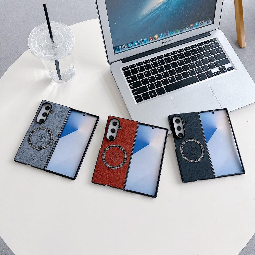 Retro PU Leather Magsafe Phone Case - Samsung Z Series