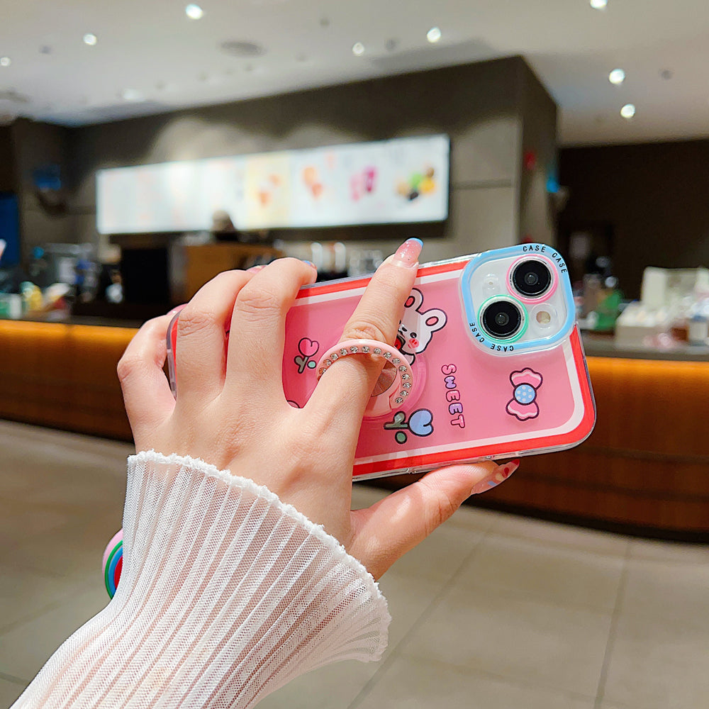 Rotated Ring Holder Printed Case With Charm