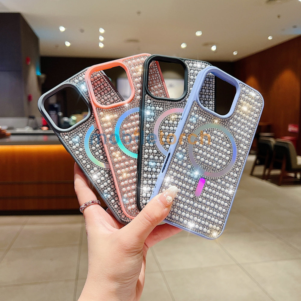Shining Star and Pearl Diamond Magsafe Phone Case - Samsung S24