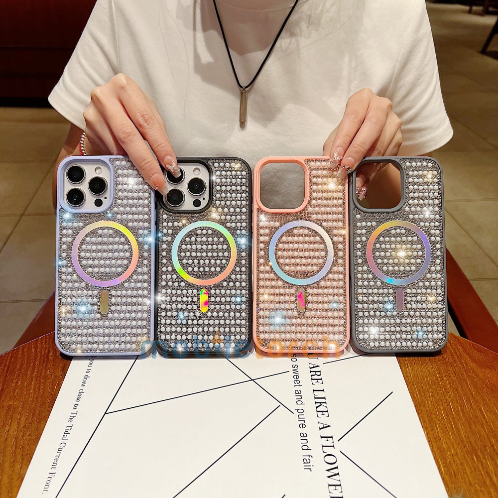 Shining Star and Pearl Diamond Magsafe Phone Case - Samsung S24
