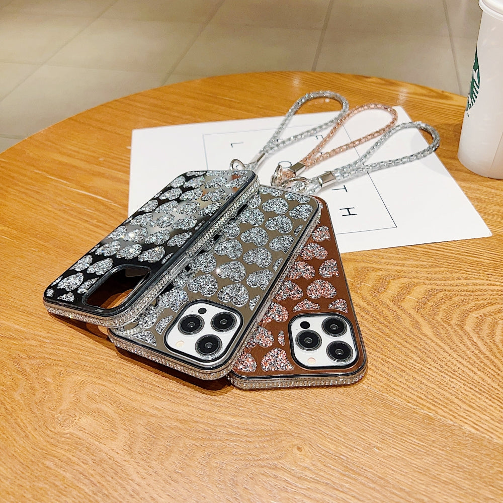 Shiny Glitter Diamond Heart Phone Case